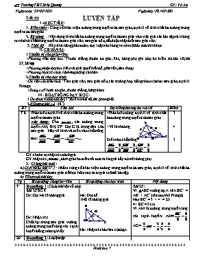 Giáo án Hình học 7 - Tuần 31 - Trường THCS Mỹ Quang